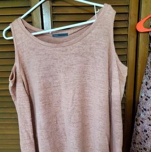 Alluring cold shoulder sweater